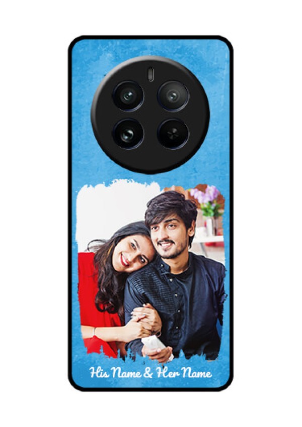 Realme 12 Pro Plus 5G Custom Glass Phone Case - Blue Color Vintage Design
