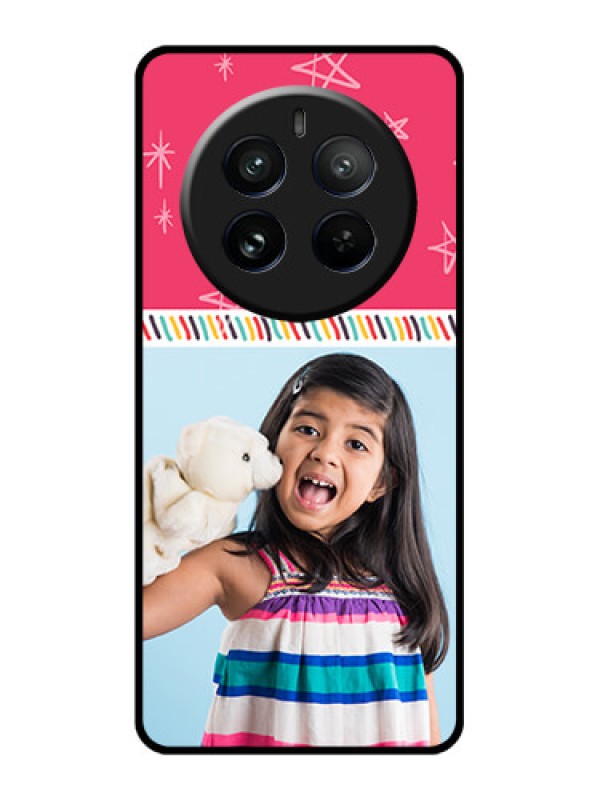 Custom Realme 12 Pro Plus 5G Custom Glass Phone Case - Line Art Design