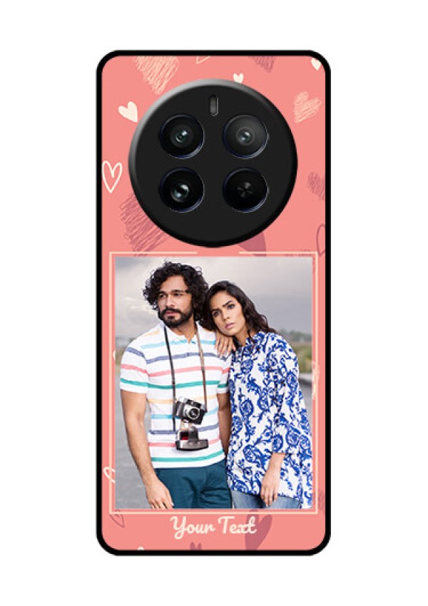 Realme 12 Pro Plus 5G Custom Glass Phone Case - Love Doodle Art Design