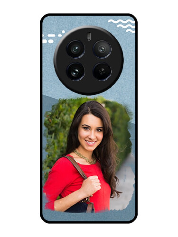 Custom Realme 12 Pro Plus 5G Custom Glass Phone Case - Grunge Line Art Design