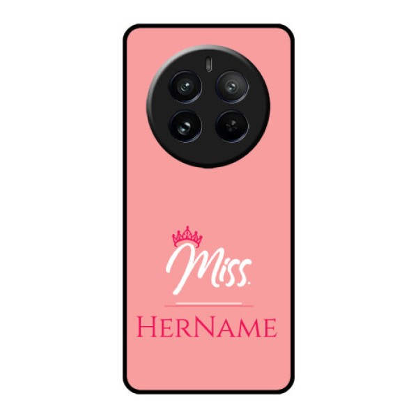 Realme 12 Pro Plus 5G Custom Glass Phone Case - Mrs With Name Design