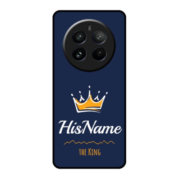 Realme 12 Pro Plus 5G Custom Glass Phone Case - King With Name Design