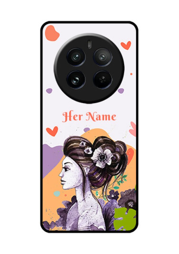 Realme 12 Pro Plus 5G Custom Glass Phone Case - Woman And Nature Design
