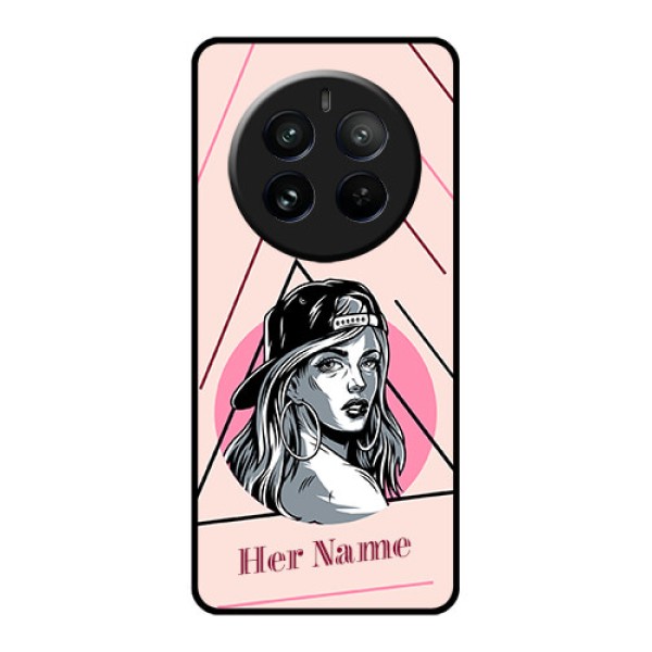 Realme 12 Pro Plus 5G Custom Glass Phone Case - Rockstar Girl Design