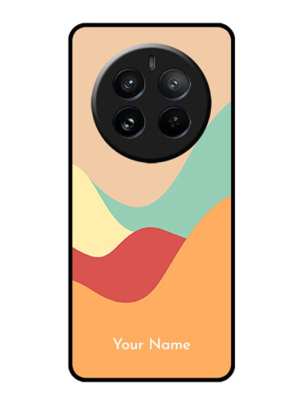 Custom Realme 12 Pro Plus 5G Custom Glass Phone Case - Ocean Waves Multi - Colour Design