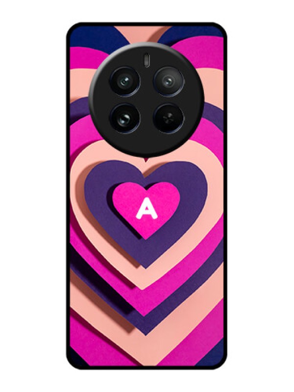 Custom Realme 12 Pro Plus 5G Custom Glass Phone Case - Cute Heart Pattern Design