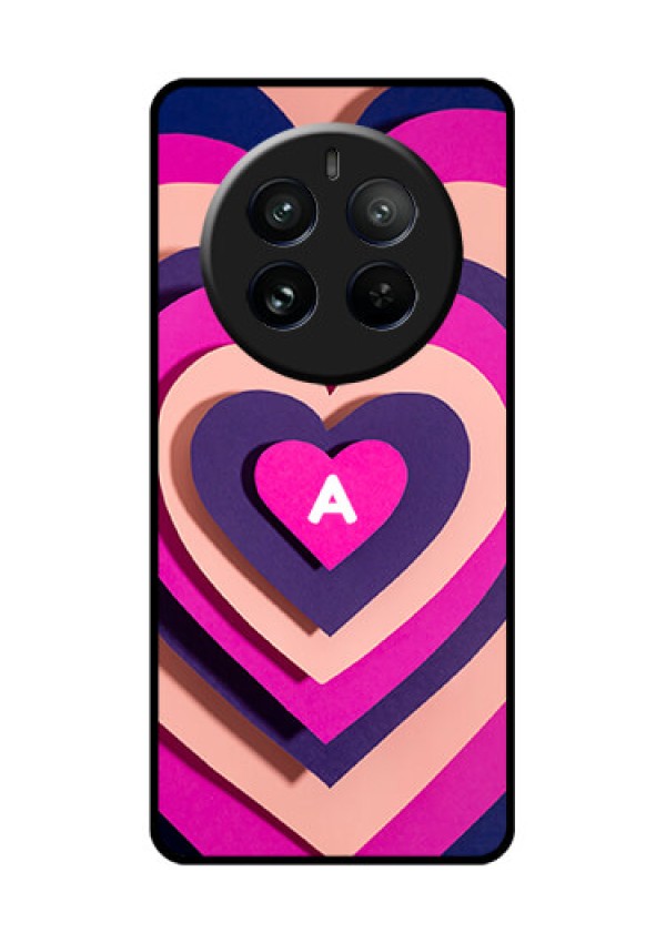 Realme 12 Pro Plus 5G Custom Glass Phone Case - Cute Heart Pattern Design