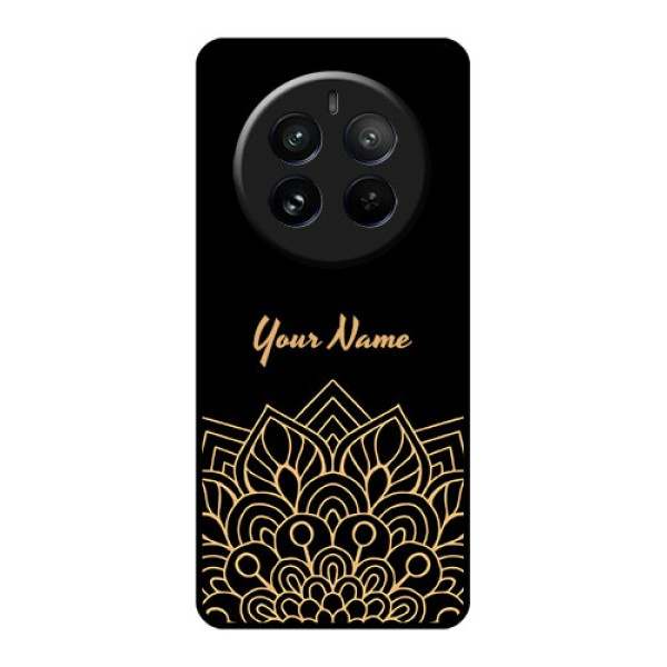 Realme 12 Pro Plus 5G Custom Glass Phone Case - Golden Mandala Design