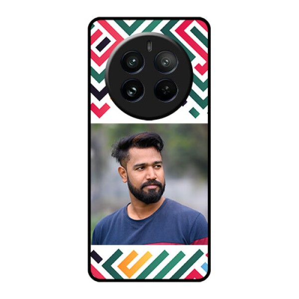 Realme 12 Pro Plus 5G Custom Glass Phone Case - Colorful Maze Pattern Design Realme 12 Pro Plus 5G Custom Glass Phone Case - Colorful Maze Pattern Design