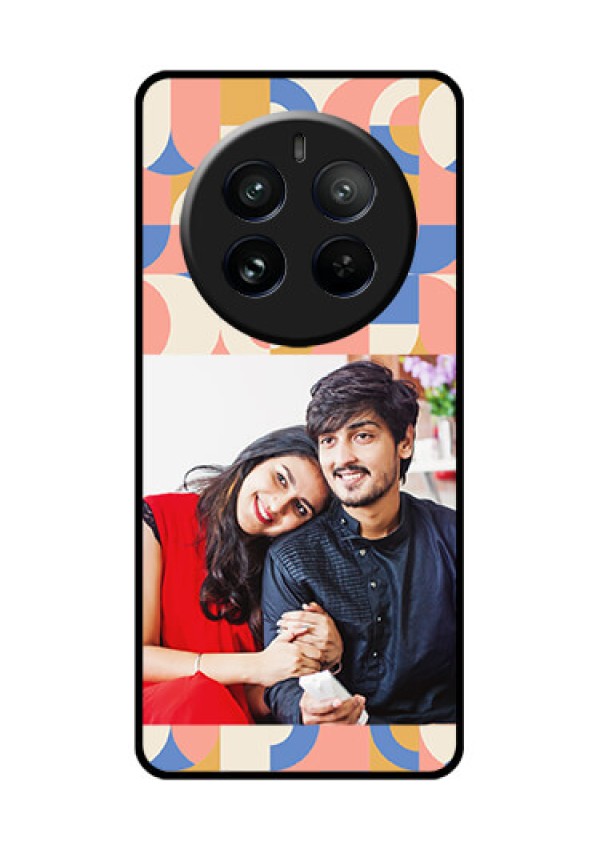 Realme 12 Pro Plus 5G Custom Glass Phone Case - Semi - Circle Maze Pattern Design
