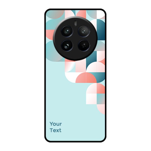 Realme 12 Pro Plus 5G Custom Glass Phone Case - Stylish Semi - Circle Pattern Design Realme 12 Pro Plus 5G Custom Glass Phone Case - Stylish Semi - Circle Pattern Design