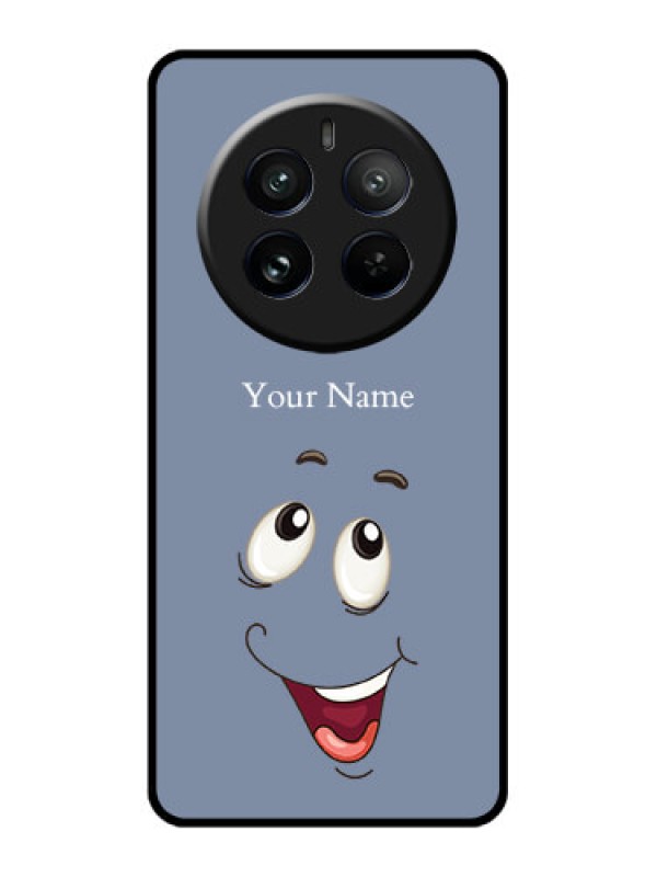 Custom Realme 12 Pro Plus 5G Custom Glass Phone Case - Laughing Cartoon Face Design
