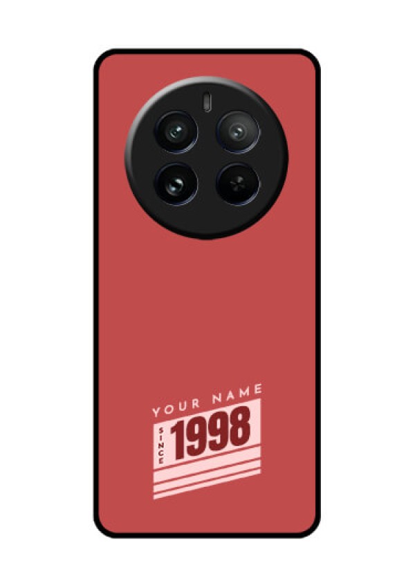 Realme 12 Pro Plus 5G Custom Glass Phone Case - Red Custom Year Of Birth Design