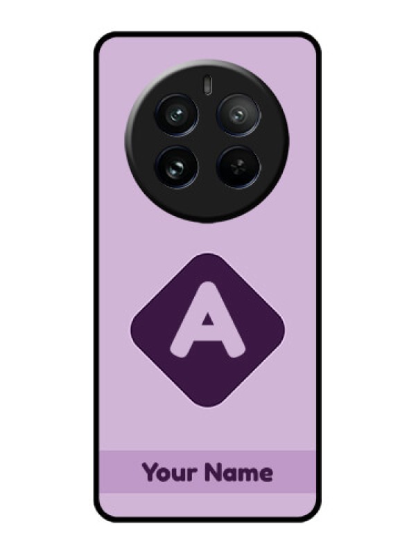 Custom Realme 12 Pro Plus 5G Custom Glass Phone Case - Custom Letter In Curved Badge Design