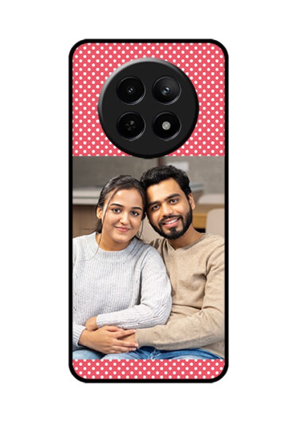 Realme 12X 5G Custom Glass Phone Case - White Dotted Design