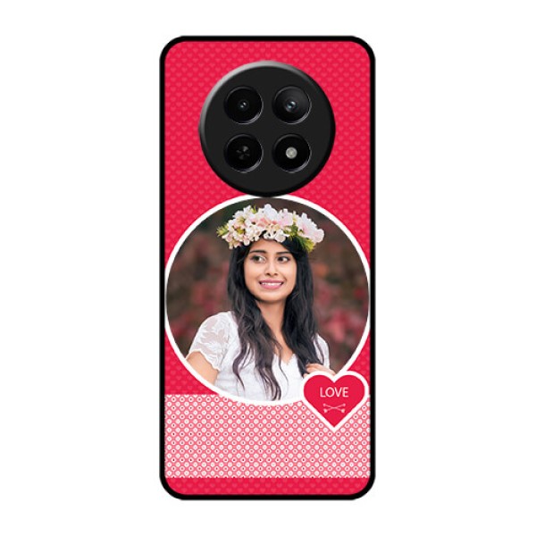 Realme 12X 5G Custom Glass Phone Case - Pink Color Pattern Design
