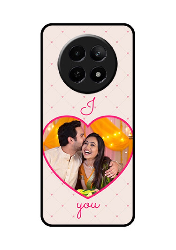 Realme 12X 5G Custom Glass Phone Case - Heart Shape Design