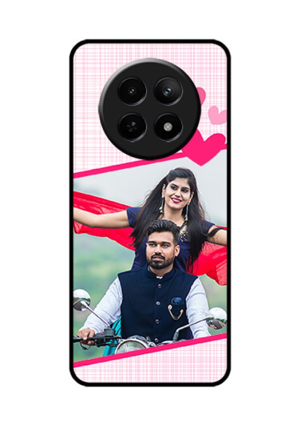 Realme 12X 5G Custom Glass Phone Case - Love Shape Heart Design
