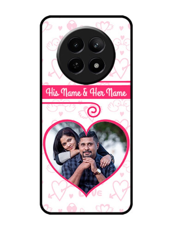 Custom Realme 12X 5G Custom Glass Phone Case - Heart Shape Love Design
