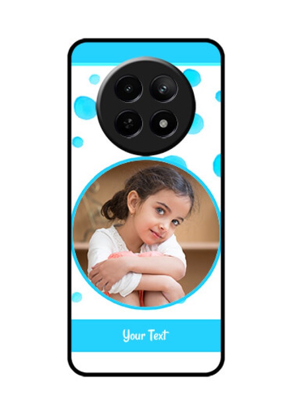 Realme 12X 5G Custom Glass Phone Case - Blue Bubbles Pattern Design