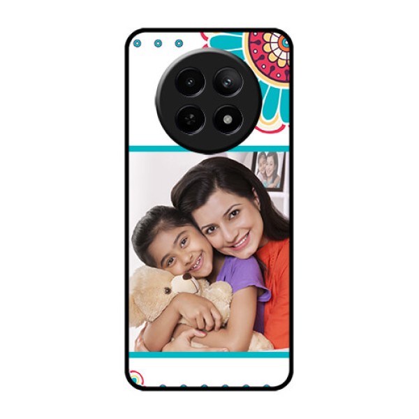 Realme 12X 5G Custom Glass Phone Case - Flower Design
