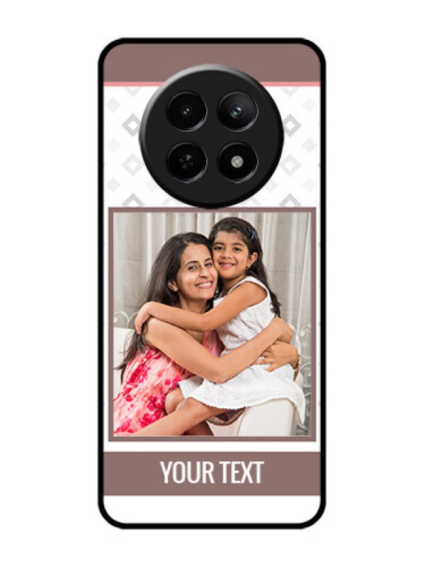 Custom Realme 12X 5G Custom Glass Phone Case - Simple Diamond Design