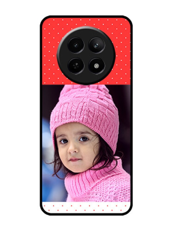 Custom Realme 12X 5G Custom Glass Phone Case - Red Pattern Design