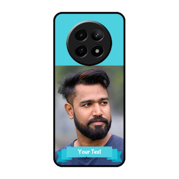 Realme 12X 5G Custom Glass Phone Case - Blue Color Design Realme 12X 5G Custom Glass Phone Case - Blue Color Design