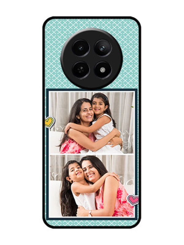 Custom Realme 12X 5G Custom Glass Phone Case - 2 Image Holder With Pattern Design