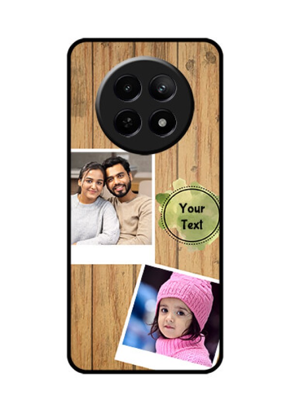 Realme 12X 5G Custom Glass Phone Case - Wooden Texture Design