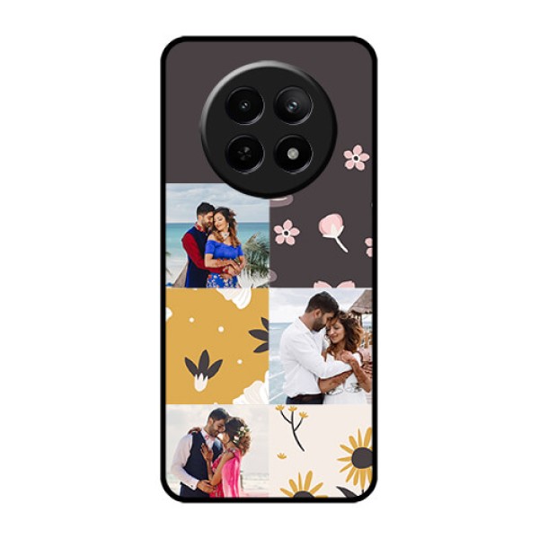 Realme 12X 5G Custom Glass Phone Case - 3 Images With Floral Design Realme 12X 5G Custom Glass Phone Case - 3 Images With Floral Design