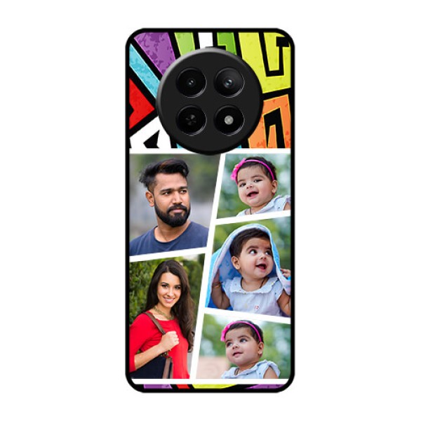 Realme 12X 5G Custom Glass Phone Case - Graffiti Pattern Design