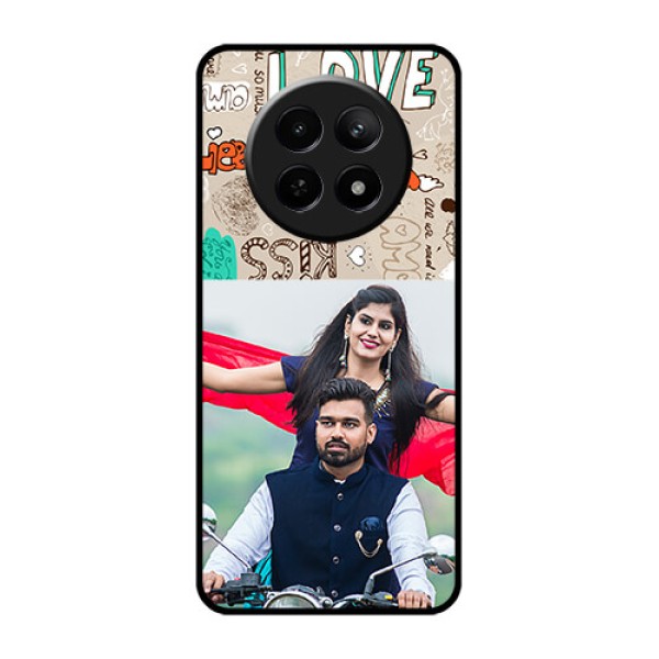 Realme 12X 5G Custom Glass Phone Case - Love Doodle Pattern