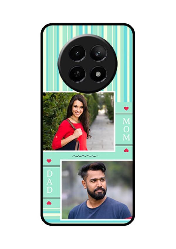 Realme 12X 5G Custom Glass Phone Case - Mom & Dad Pic Design