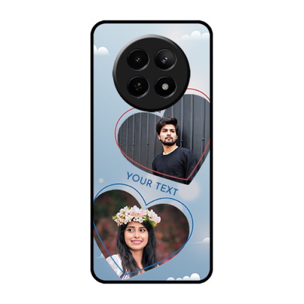 Realme 12X 5G Custom Glass Phone Case - Blue Color Couple Design Realme 12X 5G Custom Glass Phone Case - Blue Color Couple Design