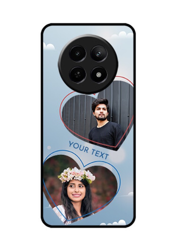 Realme 12X 5G Custom Glass Phone Case - Blue Color Couple Design