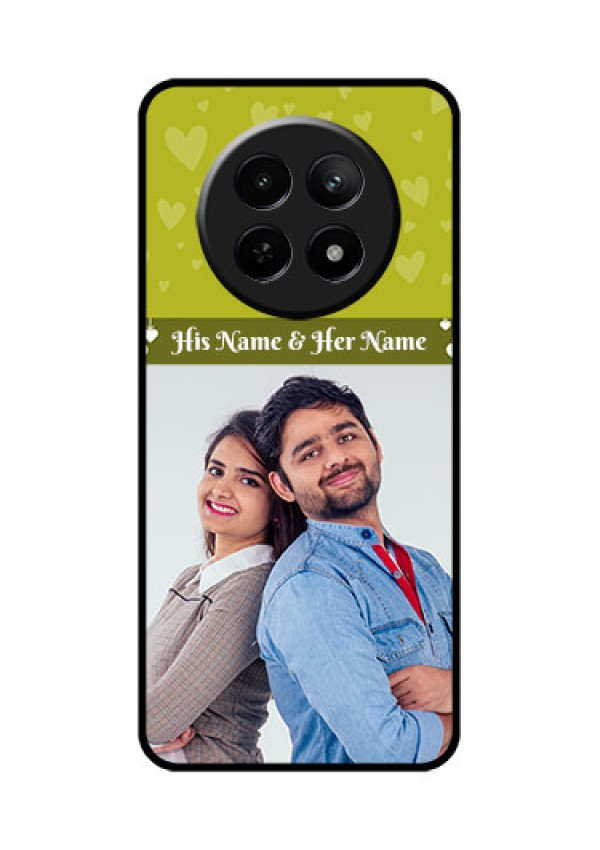 Realme 12X 5G Custom Glass Phone Case - You & Me Heart Design