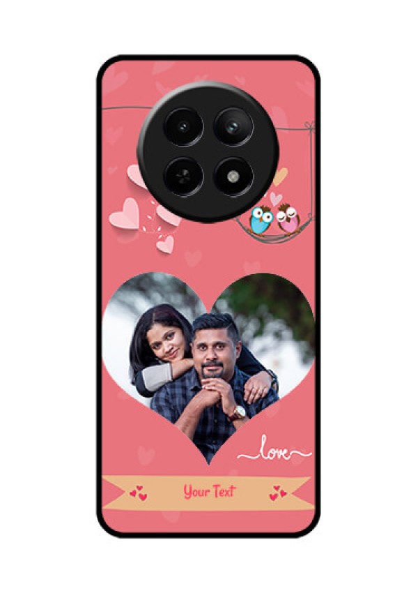 Realme 12X 5G Custom Glass Phone Case - Peach Color Love Design