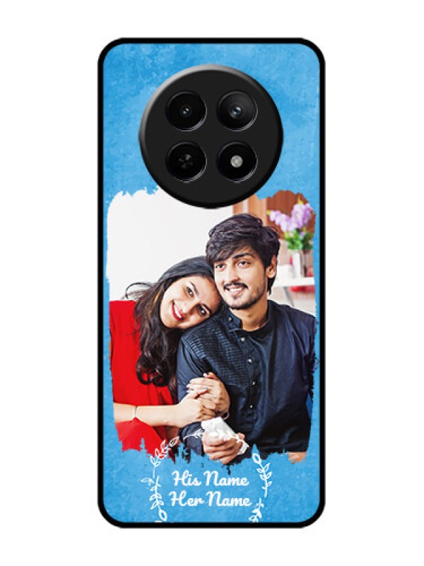 Custom Realme 12X 5G Custom Glass Phone Case - Blue Color Vintage Design