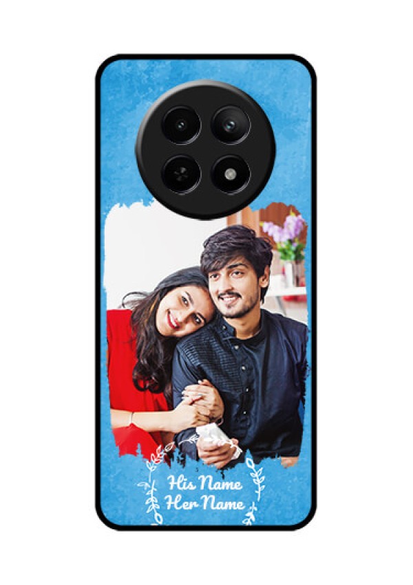 Realme 12X 5G Custom Glass Phone Case - Blue Color Vintage Design