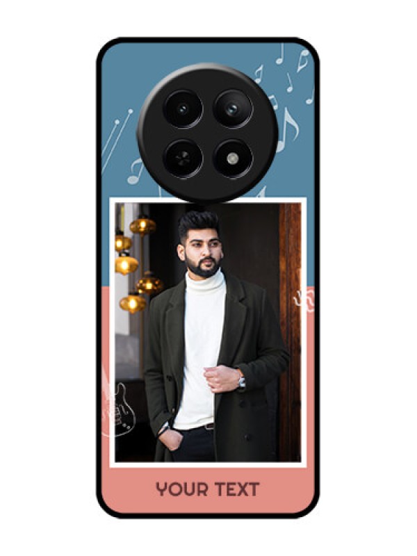 Custom Realme 12X 5G Custom Glass Phone Case - With Color Musical Note Design