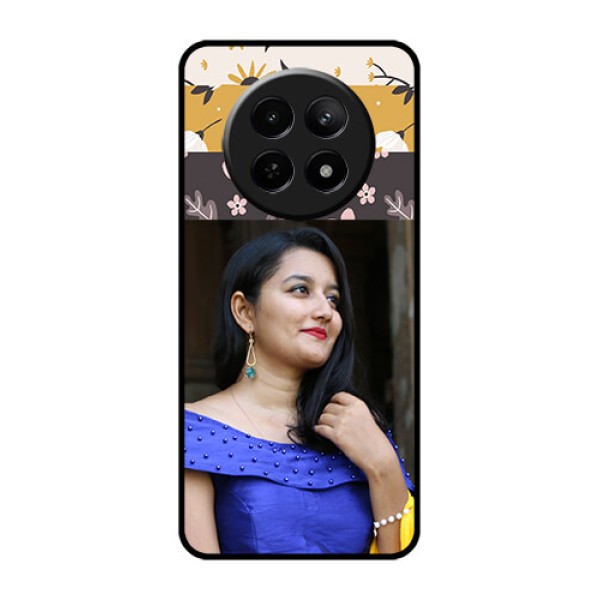 Realme 12X 5G Custom Glass Phone Case - Stylish Floral Design