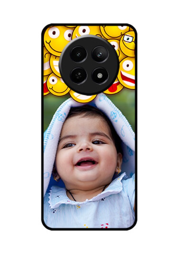 Realme 12X 5G Custom Glass Phone Case - With Smiley Emoji Design