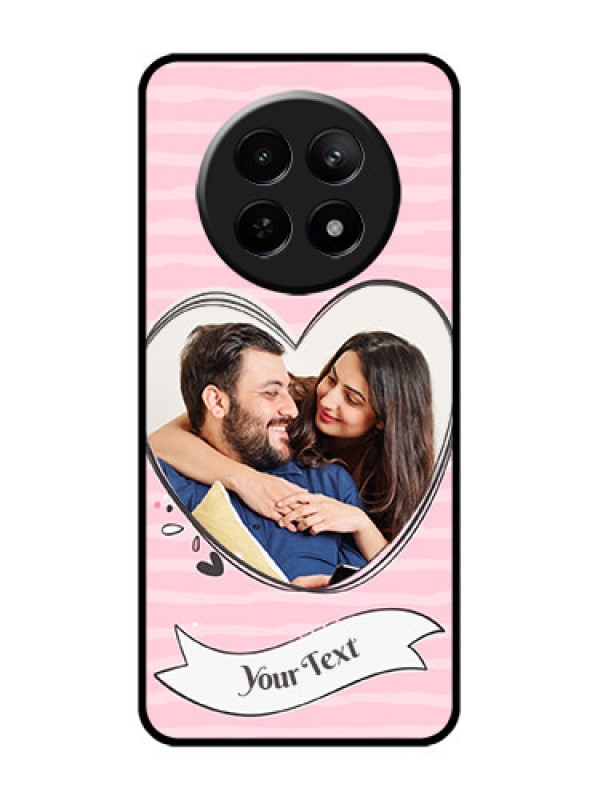 Custom Realme 12X 5G Custom Glass Phone Case - Vintage Heart Design