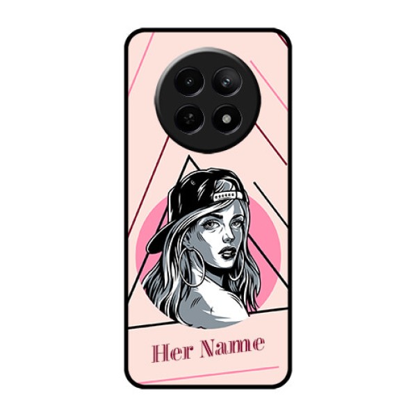 Realme 12X 5G Custom Glass Phone Case - Rockstar Girl Design