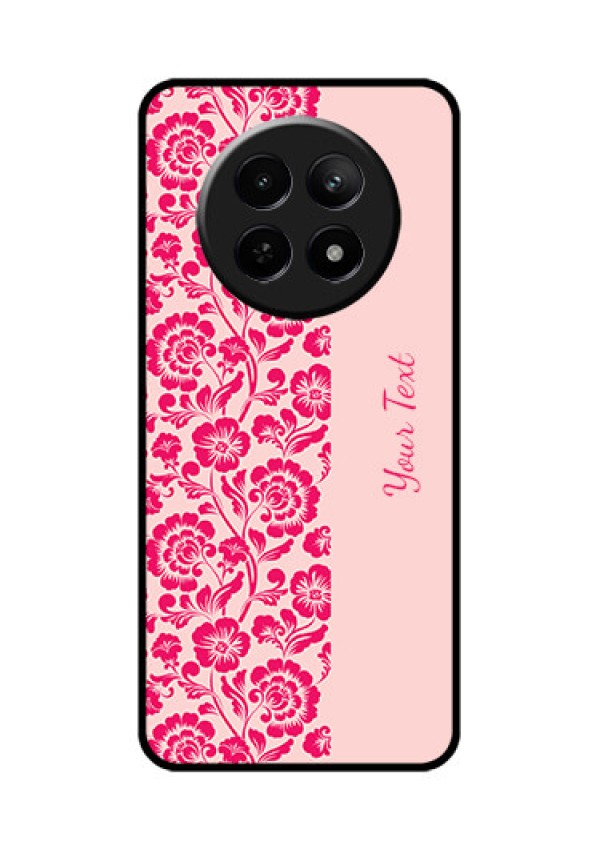 Realme 12X 5G Custom Glass Phone Case - Attractive Floral Pattern Design