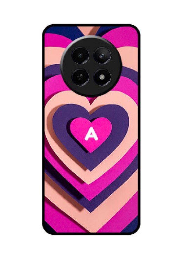 Realme 12X 5G Custom Glass Phone Case - Cute Heart Pattern Design
