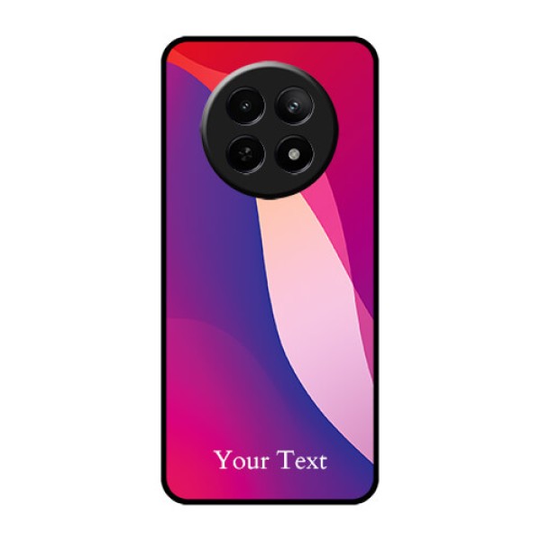 Realme 12X 5G Custom Glass Phone Case - Digital Abstract Overlap Design Realme 12X 5G Custom Glass Phone Case - Digital Abstract Overlap Design