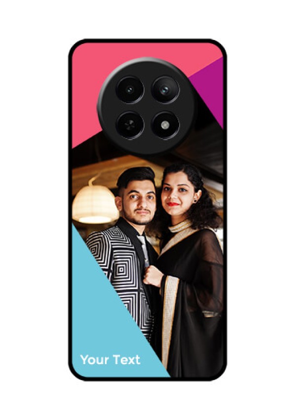 Realme 12X 5G Custom Glass Phone Case - Stacked Triple Colour Design