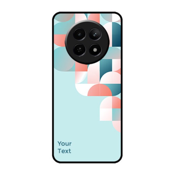 Realme 12X 5G Custom Glass Phone Case - Stylish Semi - Circle Pattern Design Realme 12X 5G Custom Glass Phone Case - Stylish Semi - Circle Pattern Design